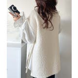 シンプルで洗練された大人の雰囲気を演出。サイドベルトブークレシングルジレベスト | Classical Elf  | 詳細画像4 