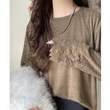 手元から華やぐ♪シーズンムード抜群、袖フラワーレース起毛トップス | Classical Elf | 詳細画像14