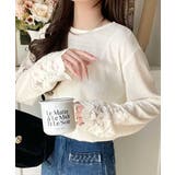 手元から華やぐ♪シーズンムード抜群、袖フラワーレース起毛トップス | Classical Elf | 詳細画像1