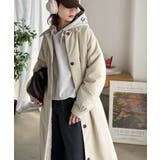 ゆるっとダボっと大人の抜け感♪あたたか機能性アウター◎襟付き中綿ロングコート | Classical Elf | 詳細画像8
