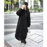 ゆるっとダボっと大人の抜け感♪あたたか機能性アウター◎襟付き中綿ロングコート | Classical Elf | 詳細画像13