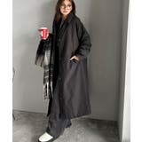 ゆるっとダボっと大人の抜け感♪あたたか機能性アウター◎襟付き中綿ロングコート | Classical Elf | 詳細画像17