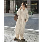 ゆるっとダボっと大人の抜け感♪あたたか機能性アウター◎襟付き中綿ロングコート | Classical Elf | 詳細画像5