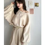 アイボリー | アレンジ自在の2WAY仕様。ボリューム袖で魅せる、プレート付きクロップドオフショ… | Classical Elf 