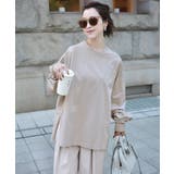 ベーシックに今っぽバランスの“余裕”をプラス。綿100％胸刺繍入りロンT | Classical Elf  | 詳細画像32 