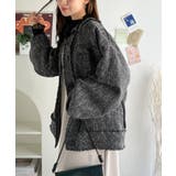 羽織るだけで華やかな存在感♪ポケットデザインコクーンツイードオーバーサイズジャケ… | Classical Elf  | 詳細画像12 