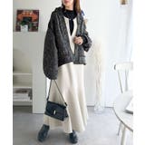 羽織るだけで華やかな存在感♪ポケットデザインコクーンツイードオーバーサイズジャケ… | Classical Elf  | 詳細画像16 