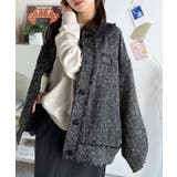 羽織るだけで華やかな存在感♪ポケットデザインコクーンツイードオーバーサイズジャケ… | Classical Elf  | 詳細画像20 