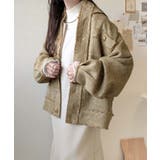 羽織るだけで華やかな存在感♪ポケットデザインコクーンツイードオーバーサイズジャケ… | Classical Elf  | 詳細画像25 