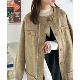 羽織るだけで華やかな存在感♪ポケットデザインコクーンツイードオーバーサイズジャケ… | Classical Elf  | 詳細画像28 