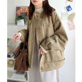 羽織るだけで華やかな存在感♪ポケットデザインコクーンツイードオーバーサイズジャケ… | Classical Elf  | 詳細画像35 