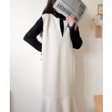 着回し抜群、一枚でフェミニンな抜け感をプラス♪キーネックダンボールロングワンピー… | Classical Elf | 詳細画像8