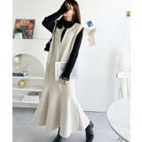 着回し抜群、一枚でフェミニンな抜け感をプラス♪キーネックダンボールロングワンピー… | Classical Elf | 詳細画像9