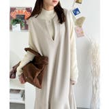 着回し抜群、一枚でフェミニンな抜け感をプラス♪キーネックダンボールロングワンピー… | Classical Elf | 詳細画像14