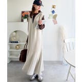 着回し抜群、一枚でフェミニンな抜け感をプラス♪キーネックダンボールロングワンピー… | Classical Elf | 詳細画像22