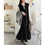 着回し抜群、一枚でフェミニンな抜け感をプラス♪キーネックダンボールロングワンピー… | Classical Elf | 詳細画像27