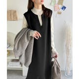 着回し抜群、一枚でフェミニンな抜け感をプラス♪キーネックダンボールロングワンピー… | Classical Elf | 詳細画像28