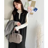 着回し抜群、一枚でフェミニンな抜け感をプラス♪キーネックダンボールロングワンピー… | Classical Elf | 詳細画像29