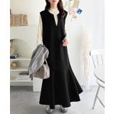 着回し抜群、一枚でフェミニンな抜け感をプラス♪キーネックダンボールロングワンピー… | Classical Elf | 詳細画像31