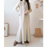 着回し抜群、一枚でフェミニンな抜け感をプラス♪キーネックダンボールロングワンピー… | Classical Elf | 詳細画像2