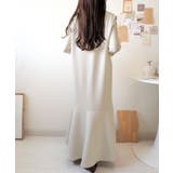 着回し抜群、一枚でフェミニンな抜け感をプラス♪キーネックダンボールロングワンピー… | Classical Elf | 詳細画像3