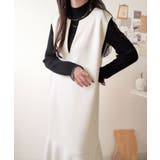 着回し抜群、一枚でフェミニンな抜け感をプラス♪キーネックダンボールロングワンピー… | Classical Elf | 詳細画像7