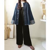 フリンジ×デニムの最強コンビ！綿100％ペプラムノーカラーデニムジャケット | Classical Elf  | 詳細画像16 