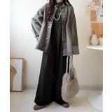 フリンジ×デニムの最強コンビ！綿100％ペプラムノーカラーデニムジャケット | Classical Elf  | 詳細画像2 