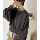 カジュアルなのにちゃんと女っぽ♪胸元刺繍が映える。クロップド丈裏毛スウェット | Classical Elf | 詳細画像22