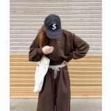 カジュアルなのにちゃんと女っぽ♪胸元刺繍が映える。クロップド丈裏毛スウェット | Classical Elf | 詳細画像24