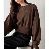 カジュアルなのにちゃんと女っぽ♪胸元刺繍が映える。クロップド丈裏毛スウェット | Classical Elf | 詳細画像29