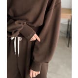 カジュアルなのにちゃんと女っぽ♪胸元刺繍が映える。クロップド丈裏毛スウェット | Classical Elf | 詳細画像36