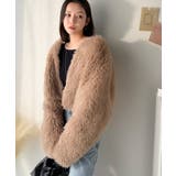 品なノーカラーショートファーコート。ノーカラーショートファーコート | Classical Elf  | 詳細画像13 