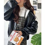 微起毛素材で秋冬にぴったり♪チェック柄ダブルストラップバックリボンキャミワンピ | Classical Elf  | 詳細画像11 