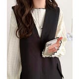 甘すぎない、透け感フェミニン。透かし編みキャンディスリーブ配色メロウトップス | Classical Elf  | 詳細画像12 