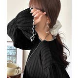 甘すぎない、透け感フェミニン。透かし編みキャンディスリーブ配色メロウトップス | Classical Elf  | 詳細画像15 