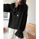 甘すぎない、透け感フェミニン。透かし編みキャンディスリーブ配色メロウトップス | Classical Elf  | 詳細画像20 