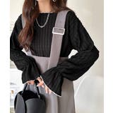 甘すぎない、透け感フェミニン。透かし編みキャンディスリーブ配色メロウトップス | Classical Elf  | 詳細画像21 