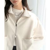 アイボリー | 360度美フォルムを操る。ビッグポケット裾ドロストダブルジップダンボール素材ジャ… | Classical Elf 