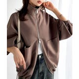 モカ | 360度美フォルムを操る。ビッグポケット裾ドロストダブルジップダンボール素材ジャ… | Classical Elf 