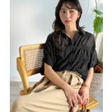 シャーリングの立体感が美しい、大人の抜け感ブラウス。胸ポケット 襟つきシアープリ… | Classical Elf  | 詳細画像25 