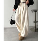 アイボリー | 履くだけで“美脚バランス”完成！配色ウエストで差がつく、裏毛スウェットカーブパン… | Classical Elf 