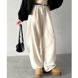 履くだけで“美脚バランス”完成！配色ウエストで差がつく、裏毛スウェットカーブパン… | Classical Elf  | 詳細画像7 