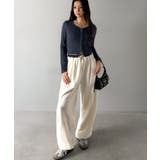 履くだけで“美脚バランス”完成！配色ウエストで差がつく、裏毛スウェットカーブパン… | Classical Elf  | 詳細画像14 