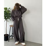 履くだけで“美脚バランス”完成！配色ウエストで差がつく、裏毛スウェットカーブパン… | Classical Elf  | 詳細画像15 