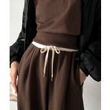 履くだけで“美脚バランス”完成！配色ウエストで差がつく、裏毛スウェットカーブパン… | Classical Elf  | 詳細画像35 