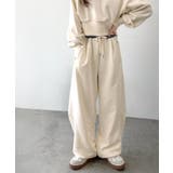 履くだけで“美脚バランス”完成！配色ウエストで差がつく、裏毛スウェットカーブパン… | Classical Elf  | 詳細画像1 