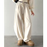 履くだけで“美脚バランス”完成！配色ウエストで差がつく、裏毛スウェットカーブパン… | Classical Elf  | 詳細画像6 