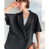 纏うだけで上品見え。リネンライクドルマンスリーブテーラードダブルジャケット(半袖… | Classical Elf | 詳細画像8