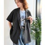 纏うだけで上品見え。リネンライクドルマンスリーブテーラードダブルジャケット(半袖… | Classical Elf | 詳細画像12